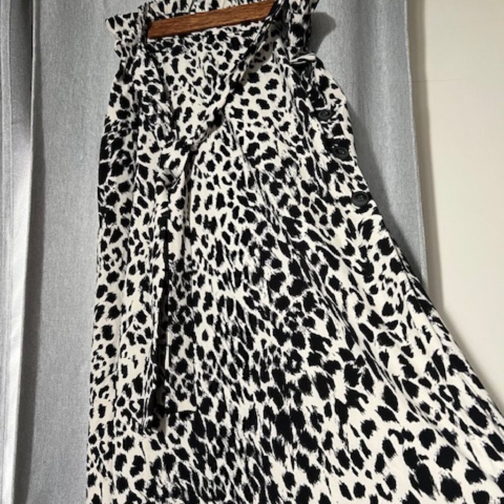 Soho maxi skirt, cream with black design